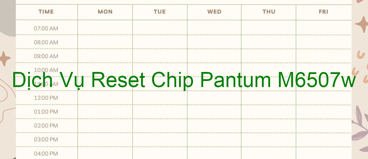 Hướng Dẫn Reset Chip Máy In Pantum M6507w