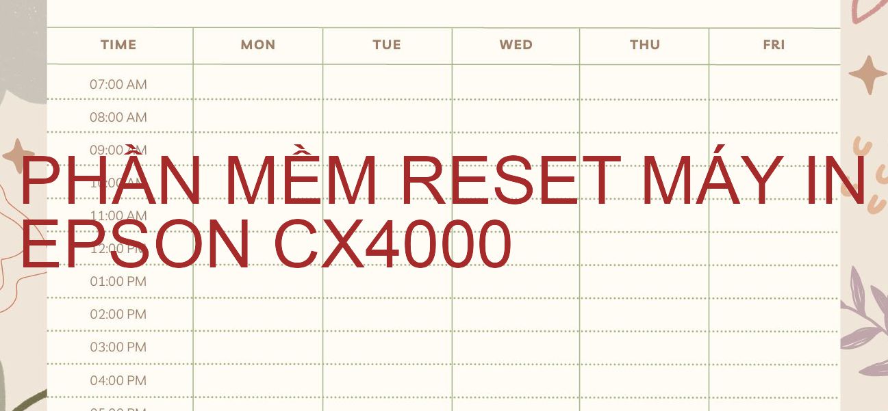 Phần mềm reset máy in Epson CX4000