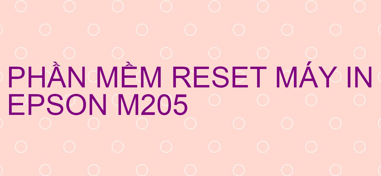 Phần mềm reset máy in Epson M205