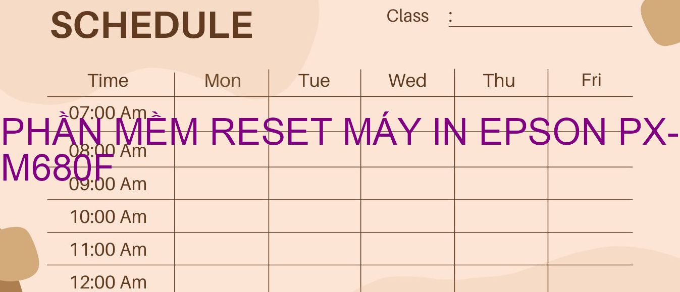 Phần mềm reset máy in Epson PX-M680F