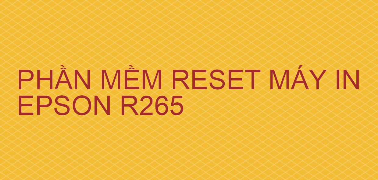 Phần mềm reset máy in Epson R265