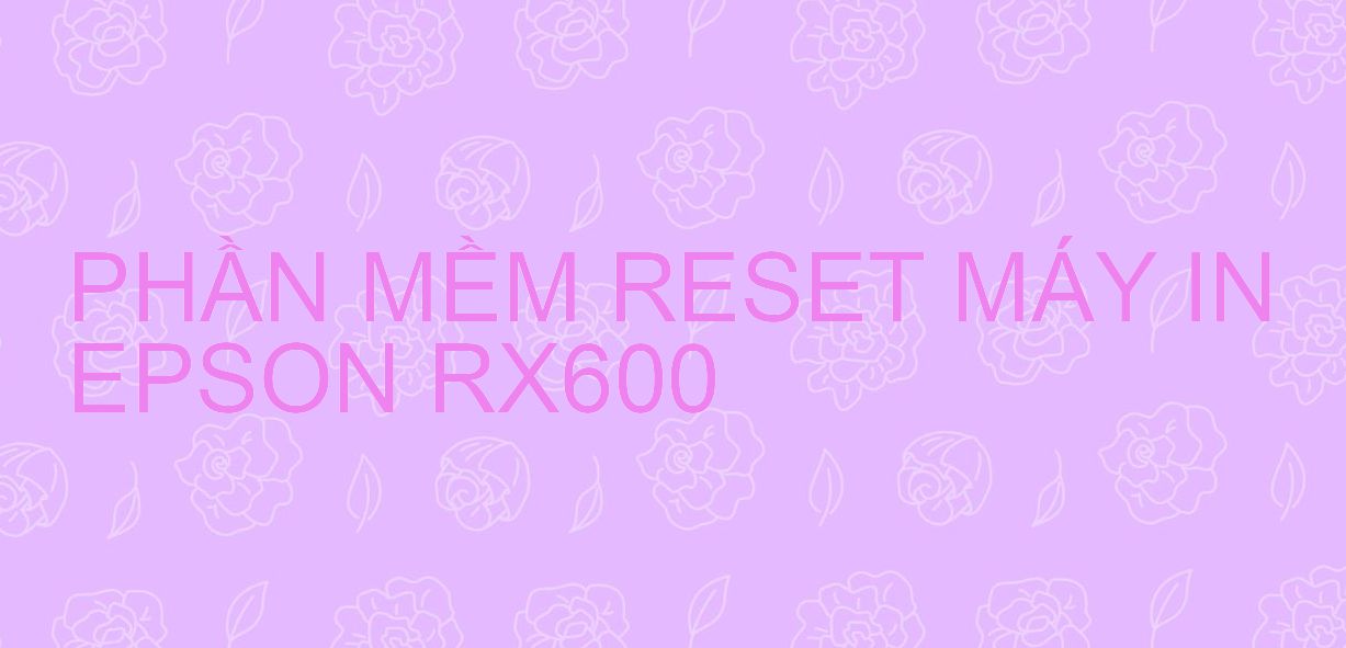 Phần mềm reset máy in Epson RX600