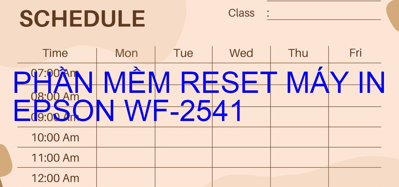 Phần mềm reset máy in Epson WF-2541